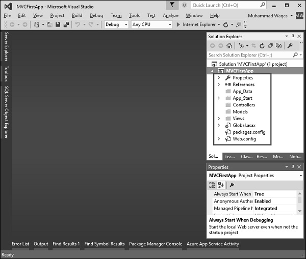 آموزش ایجاد اولین پروژه ASP.Net MVC5