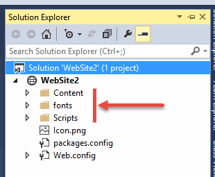 پوشه های بوت استرپ bootstrap در سایت asp.net