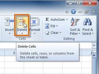حذف سطرهای مورد نظر در Excel 2010