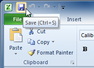 نحوه استفاده از دستور Save در Excel 2010
