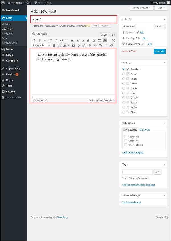 آموزش انتشار پست ها (Publish Posts) در وردپرس